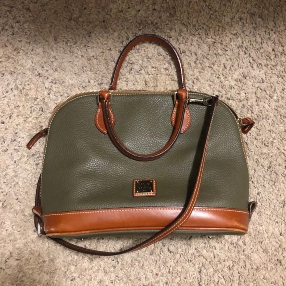 Dooney & Bourke - olive & brown satchel